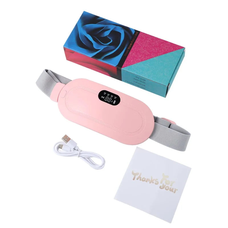 Digital Period Heating Pad & Vibrating Belt | Fast Menstrual Cramp Relief | Rechargeable & Portable - Livine Store