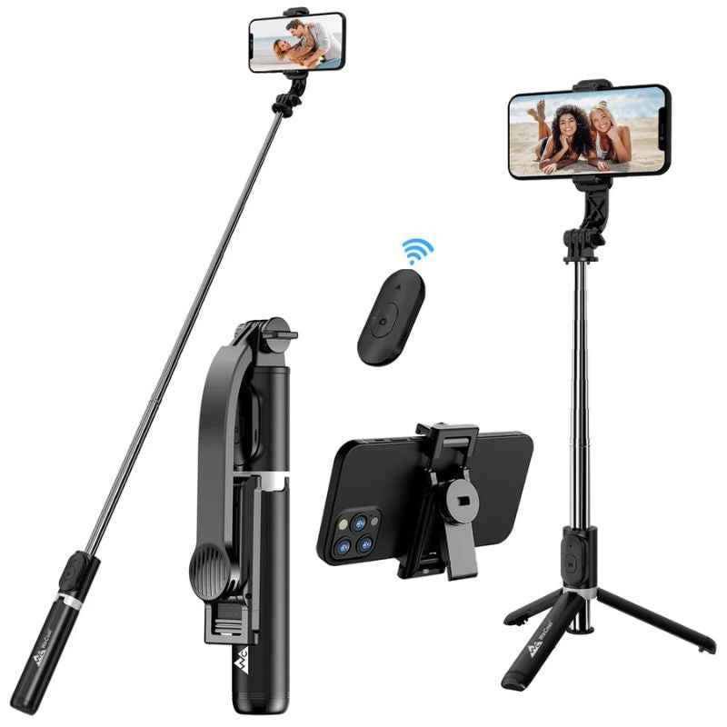 NeePho P170S Selfie Stick Tripod | Extendable , Bluetooth Remote, Universal Smartphone Mount | Durable Metal Build & Lightweight Design - Livine Store