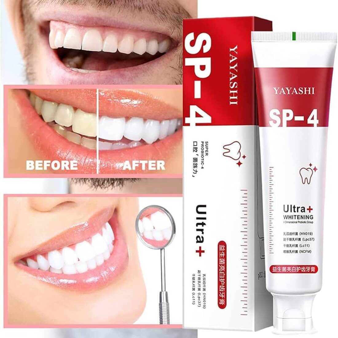 Yayashi SP-4 Ultra Whitening Toothpaste | Stain Remover & Fresh Breath Formula - Livine Store