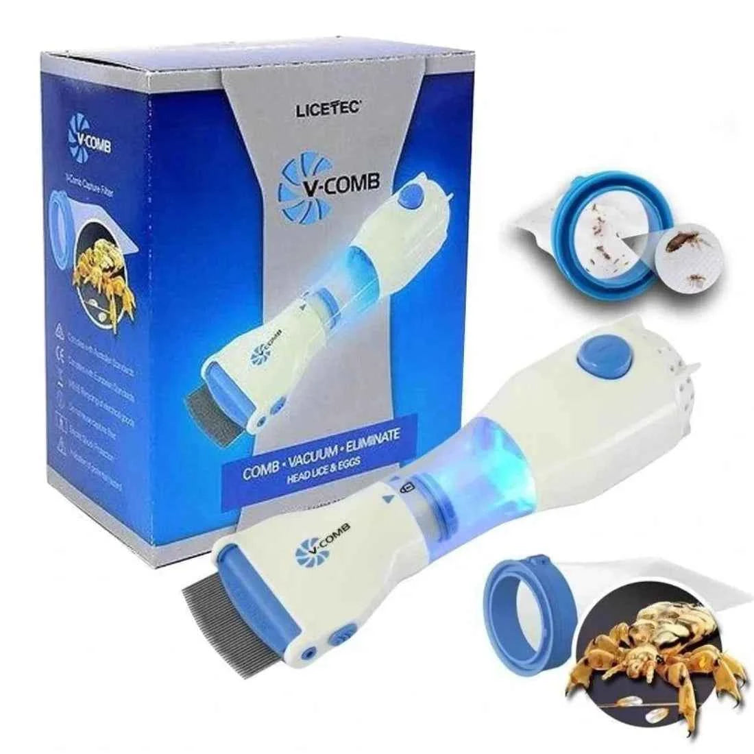 Electric V-Comb Anti Lice Machine | Chemical-Free Safe Lice & Egg Removal Device - Livine Store