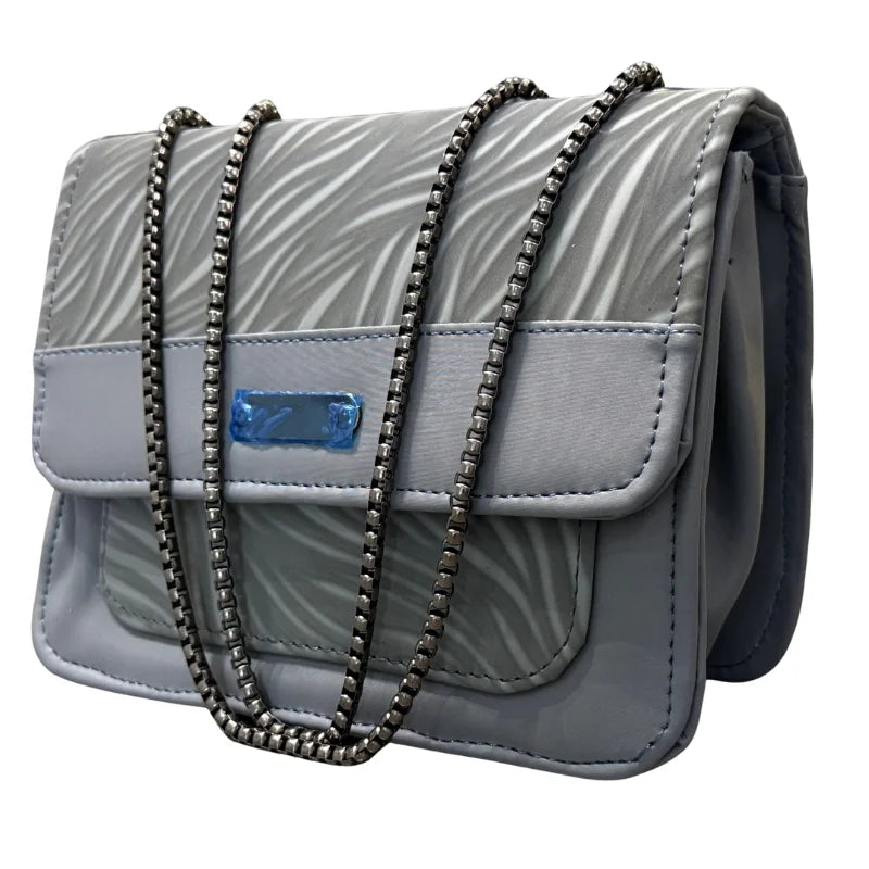 Luxury Women’s Shoulder Bag in Grey Faux Leather for Casual, Work, and Formal Use - Livine Store