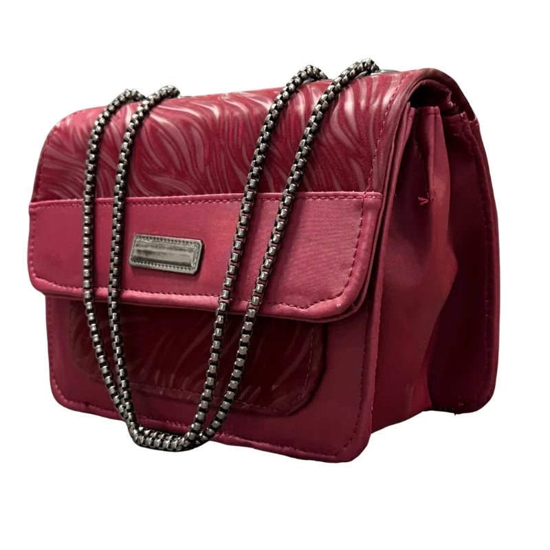 Luxury Women’s Shoulder Bag in Maroon Faux Leather for Casual, Work, and Formal Use - Livine Store