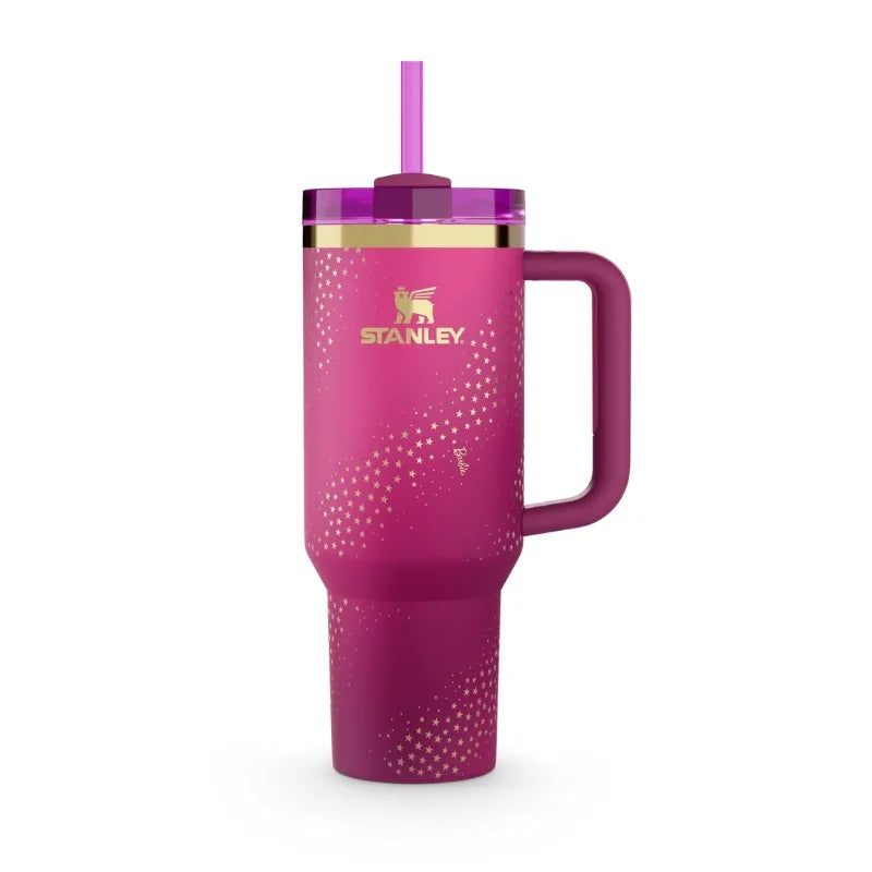 Star Pink Stylish Stanley Barbie Tumbler | H2.0 Tumbler 1.18L Limited Edition Double Wall Vacuum Insulated - Livine Store