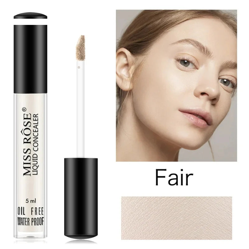 MISS ROSE Liquid Concealer | Fair | Waterproof High-Coverage Formula (5ml) - Livine Store