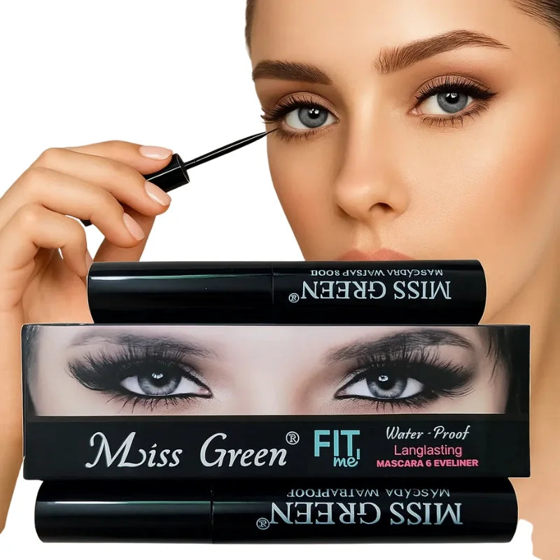Miss Green FIT ME Waterproof Mascara & Eyeliner | 2-in-1 Long-Lasting Eye Makeup Duo - Livine Store