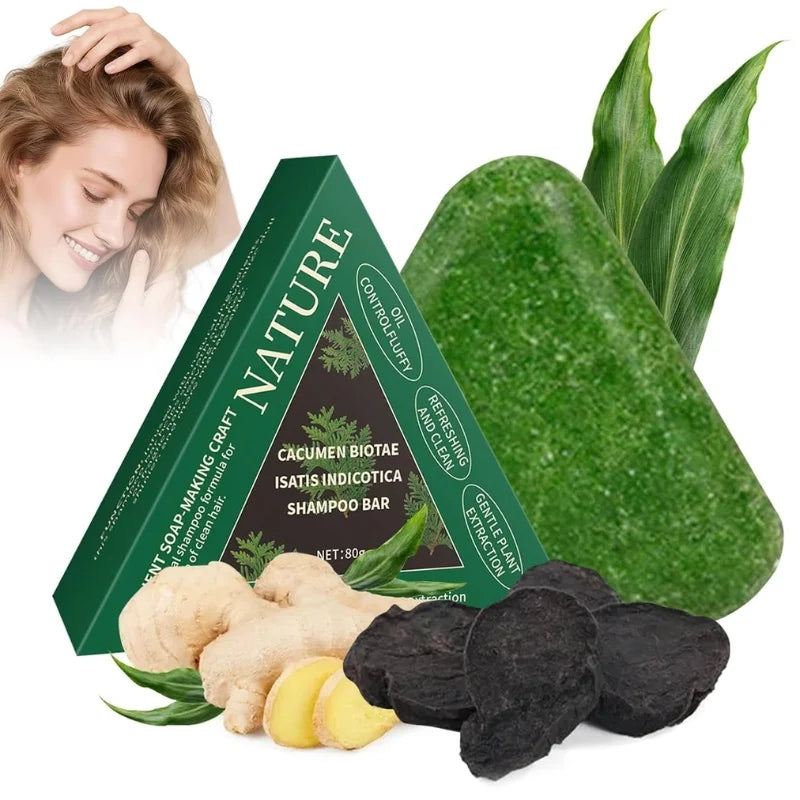Nature Triangle Shampoo Bar | Plant-Based Herbal Hair Growth Soap | Calming, Strengthening & Eco-Friendly - Livine Store