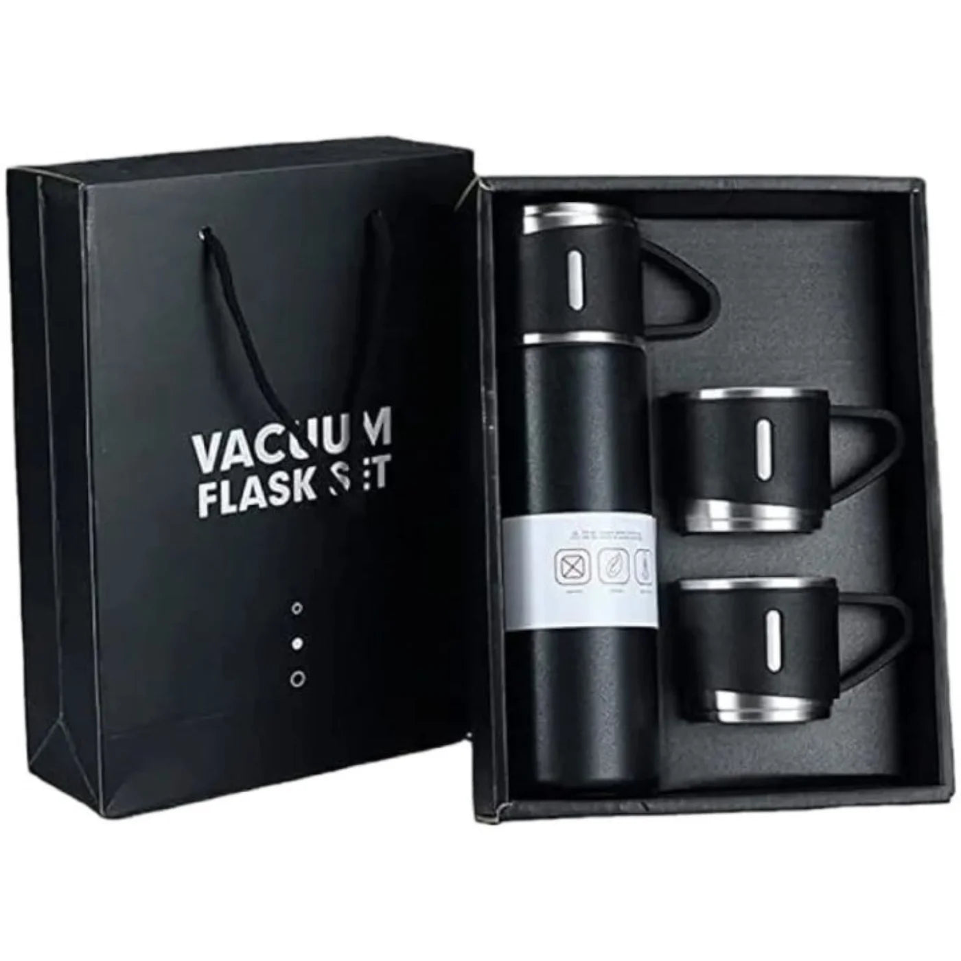3 Cup 500ML Double-Layer Stainless Steel Vacuum Flask Set | Hot & Cold | Travel Thermos - Livine Store