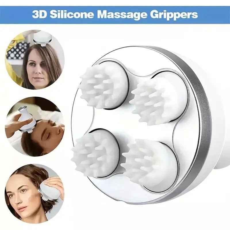 Electric Scalp Massager with 4 Clusters | Rechargeable & Full-Body Relaxation - Livine Store