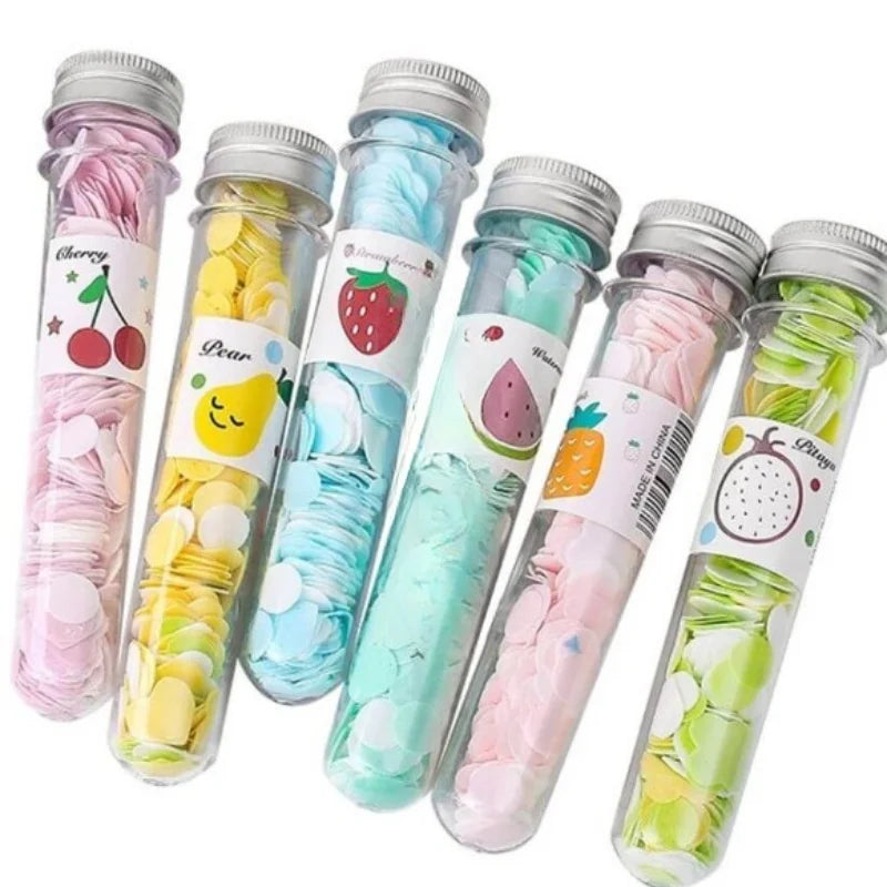 Portable Disposable Soap Paper Flakes in Flower Tube Bottle | Travel-Friendly Handwashing Sheets for Outdoor & Daily Use - Livine Store