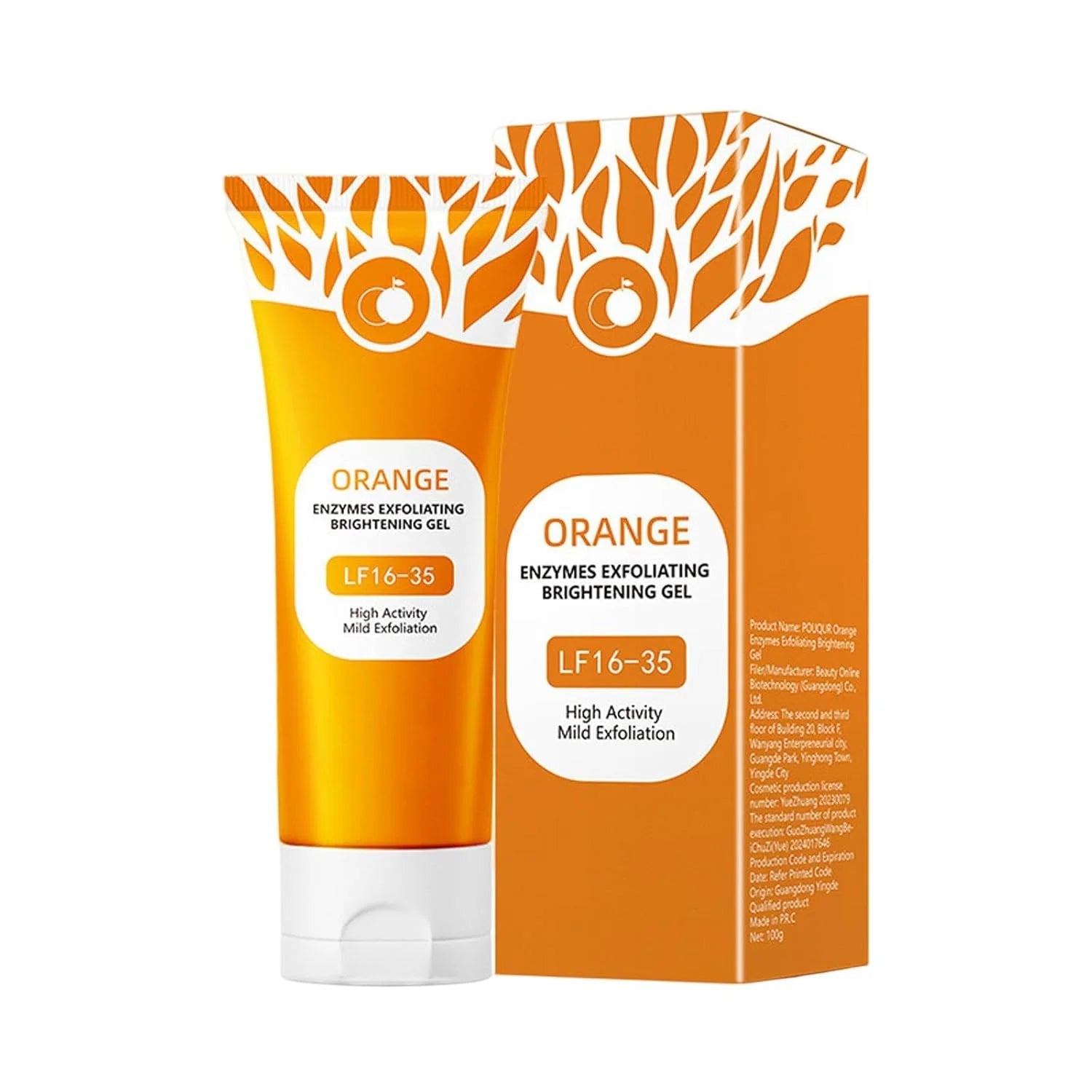 Orange Enzymes Exfoliating Brightening Gel LF16-35 | Gentle Face Scrub for Glowing Skin - Livine Store