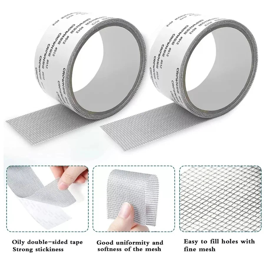 Mesh Roll Tape | Self-Adhesive Window Screen Repair Patch | 3M Anti-Insect Fiberglass - Livine Store