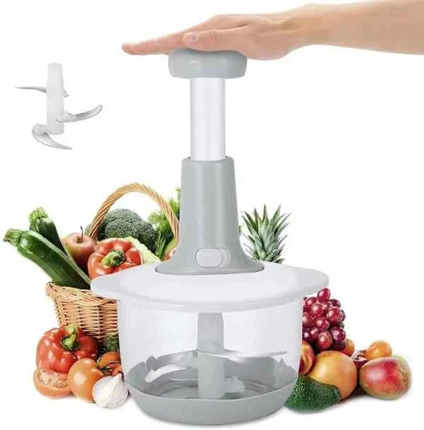 2L Manual Hand Push Chopper & Multifunctional Mixer | Vegetable Chopper, Meat Grinder, and Baby Food Maker - Livine Store