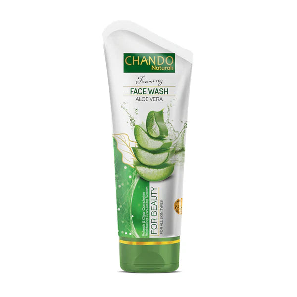 Face Wash | Chando Naturals Aloe Vera Beauty Face Wash 100ml Gentle Hydrating Cleanser for Sensitive Skin - Livine Store