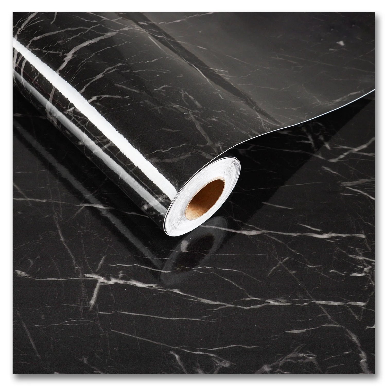Black & Grey | Marble Sheet Sticker 60x200cm | Waterproof Self-Adhesive PVC Wallpaper for Furniture Walls - Livine Store