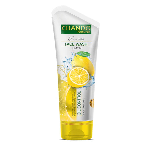 Face Wash | Chando Naturals Lemon Oil Control Face Wash 100ml Gentle Cleanser for Oily and Combination Skin - Livine Store