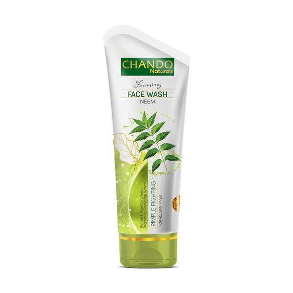 Face Wash | Chando Naturals Neem Pimple Fighting Face Wash 100ml Daily Cleanser for Oily and Acne-Prone Skin - Livine Store
