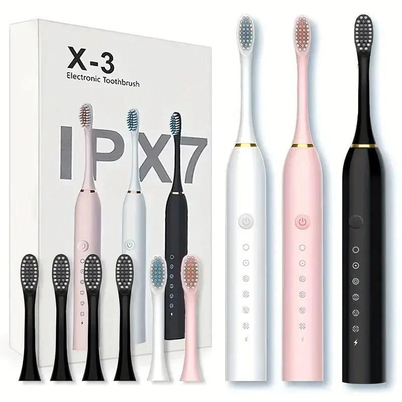 X3 Sonic Electric Toothbrush Rechargeable | USB Fast Charging Toothbrush with 5 Modes Deep Cleaning Whitening & Gum Care - Livine Store