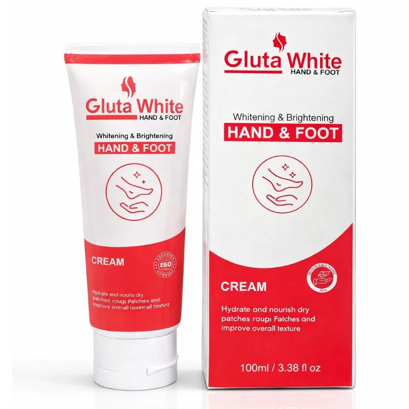 Gluta White Hand & Foot Whitening Cream 100ml | Best Whitening, Moisturizing & Brightening - Livine Store