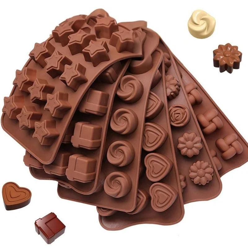 Silicone Chocolate Molds Shapes | Non-Stick Candy & Cake Making Mold for Kids & Adults | Random Shapes - Livine Store