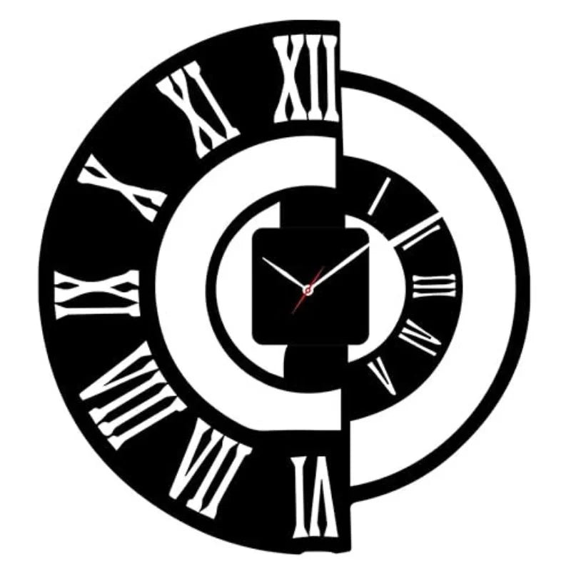 3D DIY Wooden Wall Clock | MDF Silent Quartz Wall Clock | Decorative Hanging Clock for Home & Office - Livine Store