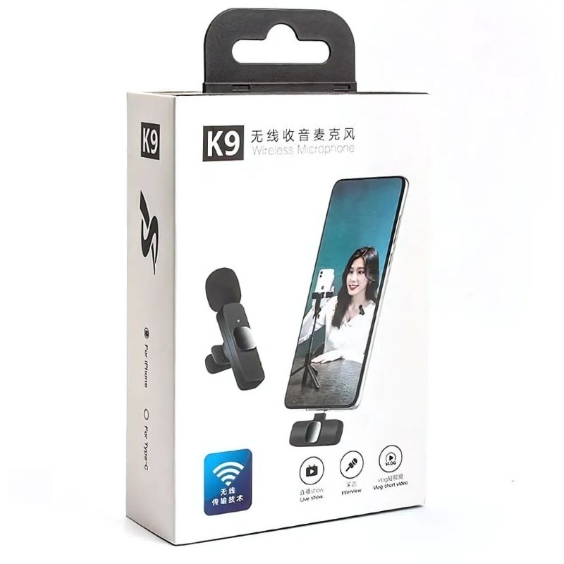 K9 Wireless Lavalier Microphone | Plug & Play Type-C & iOS Mic with Noise Reduction - Livine Store