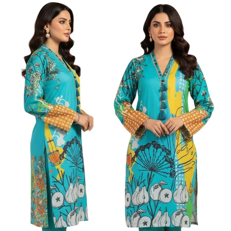 Swiss Lawn 1-Piece Shirt for Women | Trending All-Over Print | Unstitched - Livine Store