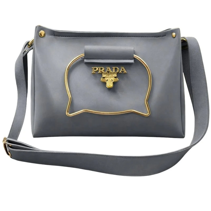Gray Elegant Cat Handle Handbag for Girls & Ladies | Stylish Shoulder & Crossbody Bag with Gold Accents | Adjustable Strap - Livine Store
