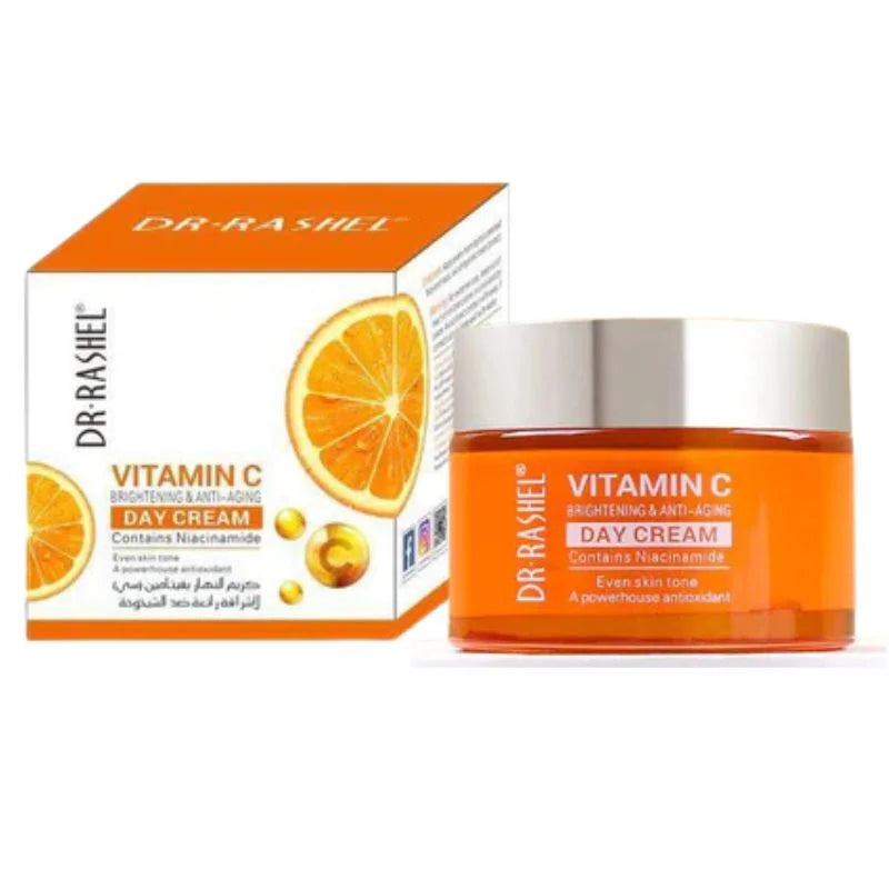 Dr. Rashel Vitamin C Brightening & Anti-Aging DAY Cream | SPF Protection & Radiant Glow Moisturizer (50 g) | Imported - Livine Store