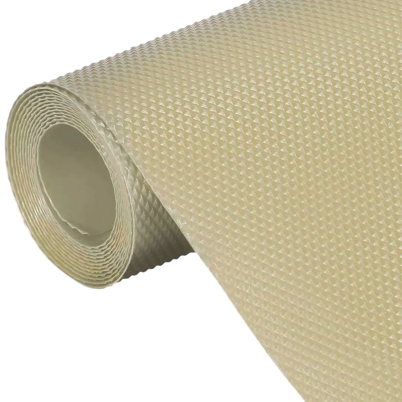 Anti-Slip Fridge & Shelf Mat | Waterproof Washable Liner for Kitchen Drawers Cabinets | Beige - Livine Store