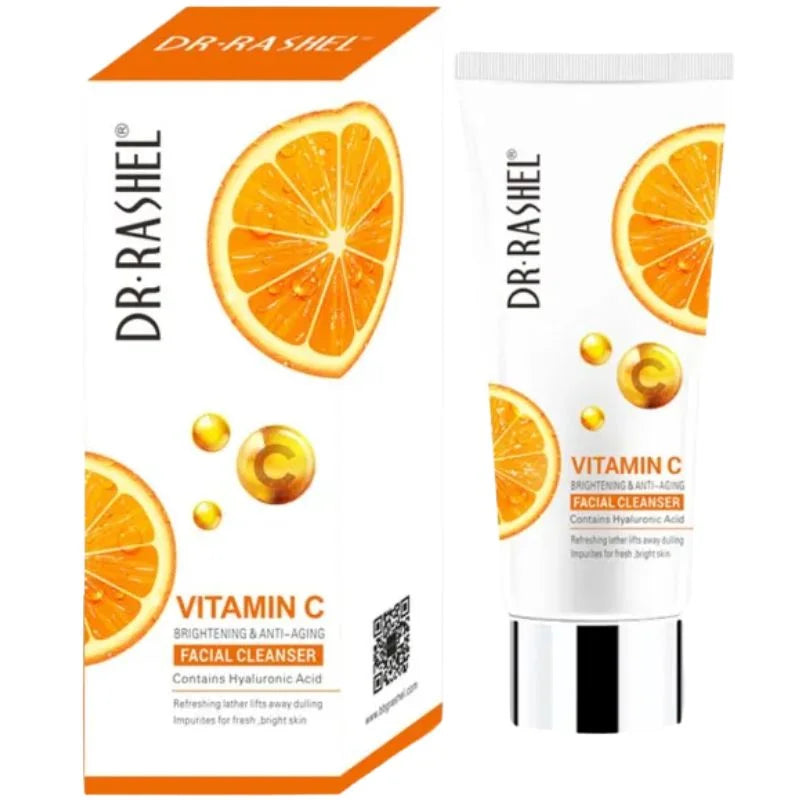 Dr. Rashel Vitamin C Brightening Facial Cleanser with Hyaluronic Acid | Deep Cleansing & Anti-Aging Formula | 80ml | Imported - Livine Store