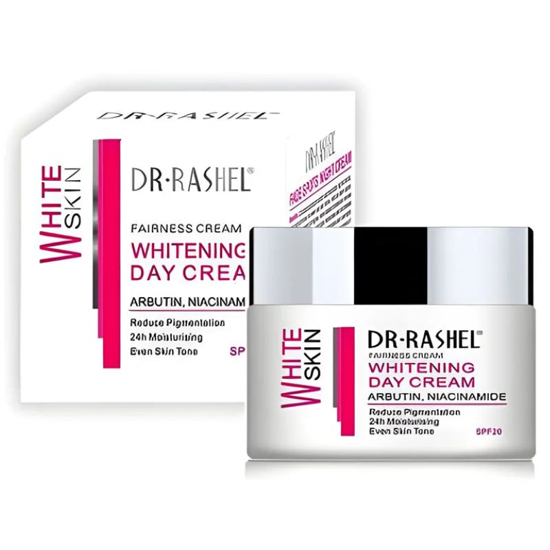 Dr. Rashel Fairness Whitening DAY Cream | Brightening & Hydrating Formula with Arbutin & Niacinamide (50g) | Imported - Livine Store