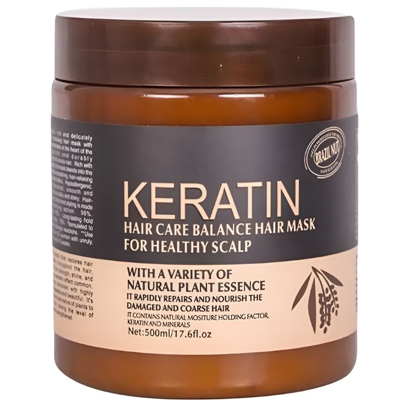 Brazil Nut Keratin Hair Mask 500ml | Nourishing, Strengthening & Smoothing Hair Treatment - Livine Store