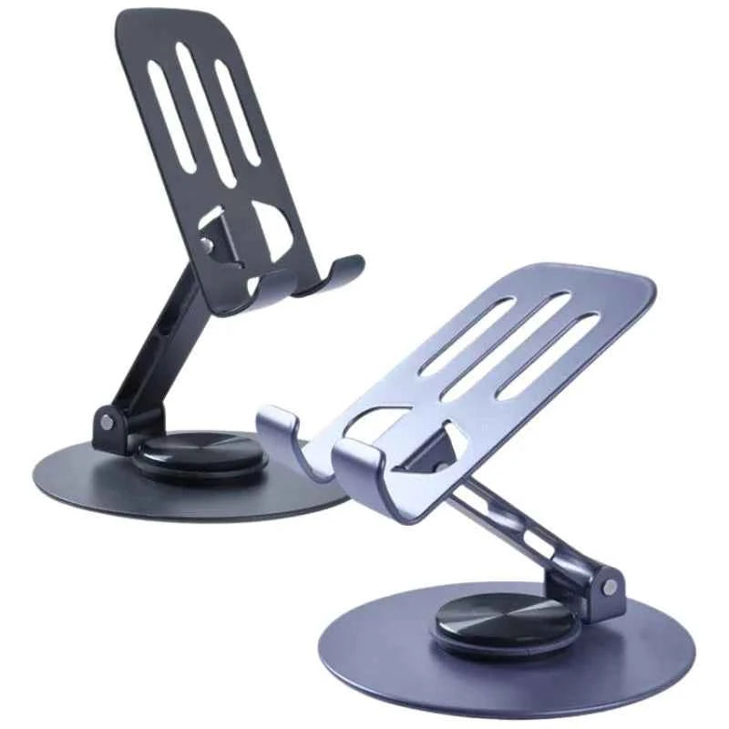Multi-Angle 360° Rotating Metal Phone & Tablet Stand | Foldable, Universal & Elegant - Livine Store