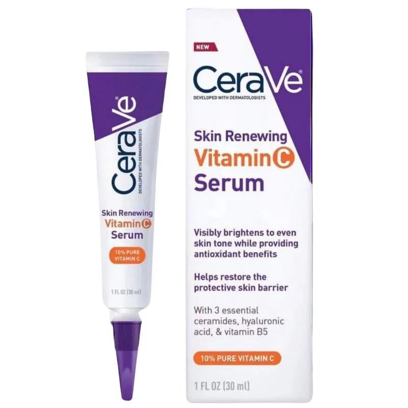 CeraVe Skin Renewing Vitamin C Serum 30ml | Brightening, Anti-Aging & Hydrating - Livine Store
