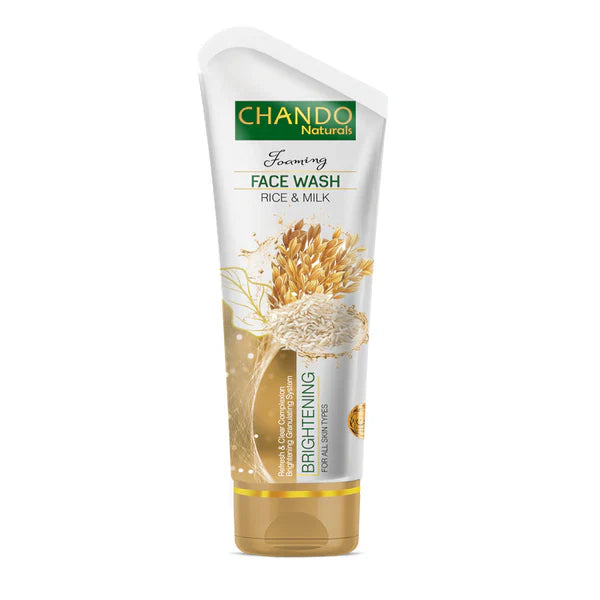 Face Wash | Chando Rice & Milk Brightening Face Wash 100ml Gentle Cleanser for Radiant Glowing Skin - Livine Store