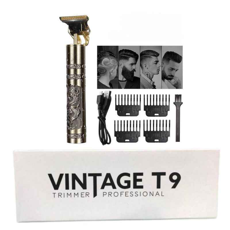 Professional T9 Hair & Beard Trimmer | Cordless USB Rechargeable | Plastic Body | Dragon Design - Livine Store