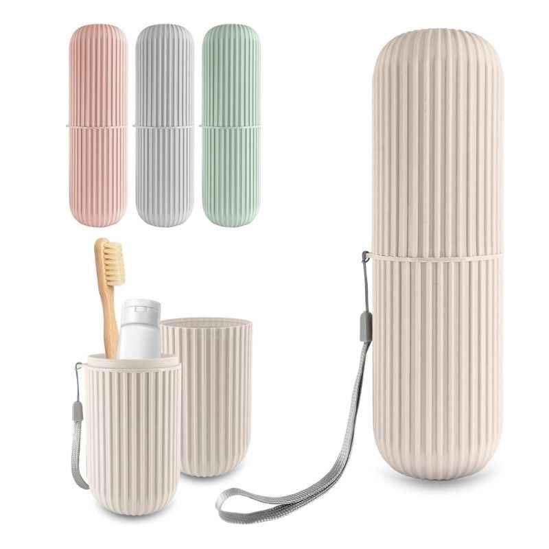 Portable Toothbrush & Toothpaste Holder Case | Travel Storage Box with Cup Function - Livine Store