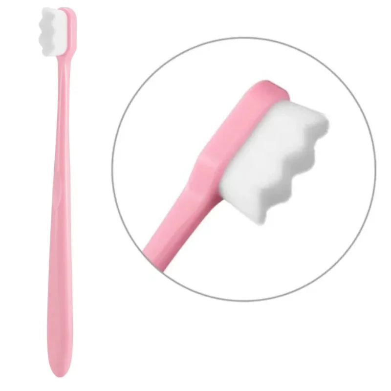 Nano Toothbrush with Travel Case | Ultra Soft Micro-Nano Bristles | For Sensitive Gums, Adults & Kids | Pink - Livine Store
