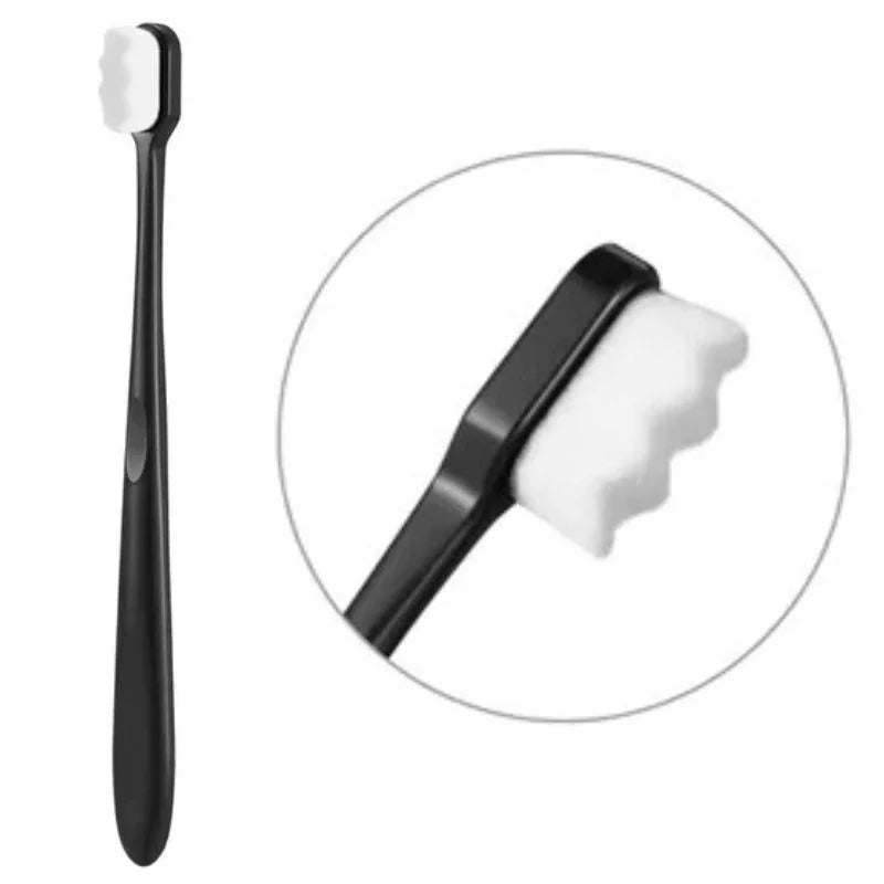 Nano Toothbrush with Travel Case | Ultra Soft Micro-Nano Bristles | For Sensitive Gums, Adults & Kids | Black - Livine Store