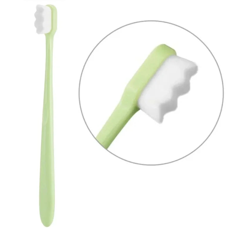 Nano Toothbrush with Travel Case | Ultra Soft Micro-Nano Bristles | For Sensitive Gums, Adults & Kids | Parrot Color - Livine Store