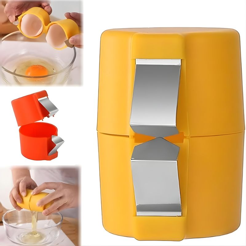 Efficient Egg Opener & Egg Shell Cracker Tool | Stainless Steel Egg Shell Opener Kitchen Gadget for Raw & Boiled Eggs | Random color - Livine Store