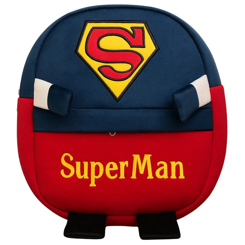 Cute Plush Superman Character Backpack | Stuffed School Bag & Gift for Kids - Livine Store