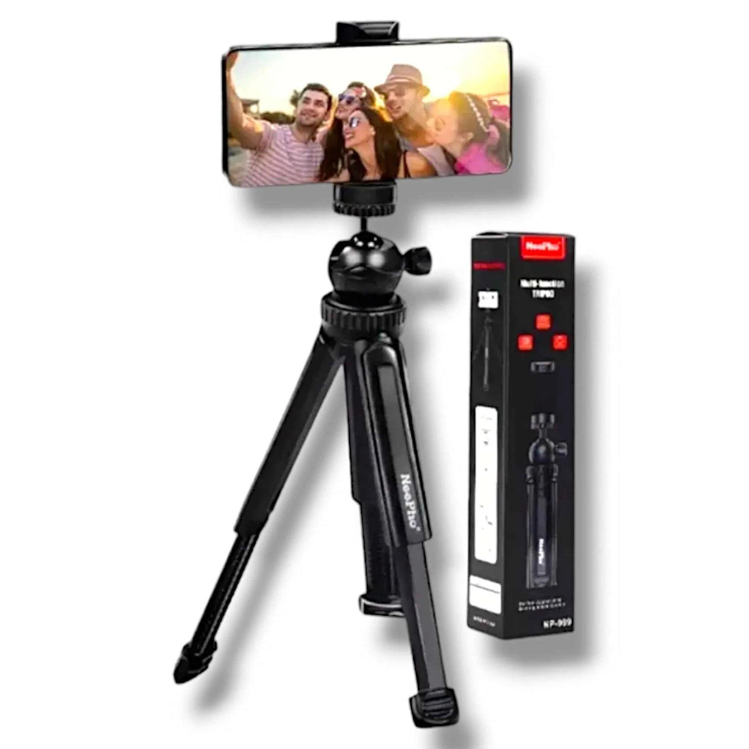 Nepho NP-999 2-in-1 Tripod & Extendable Selfie Stick | Adjustable Height, Universal Smartphone & Camera Mount |  Portable Photography Stand - Livine Store