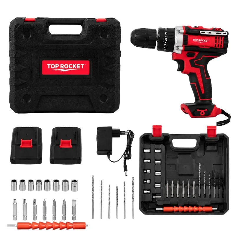 TOP ROCKET Cordless Rechargeable Drill Machine Kit - Livine Store