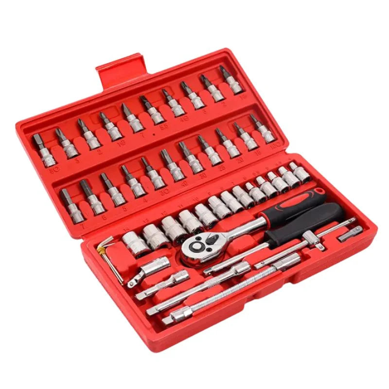 46-Piece Socket Wrench Set with Storage Case